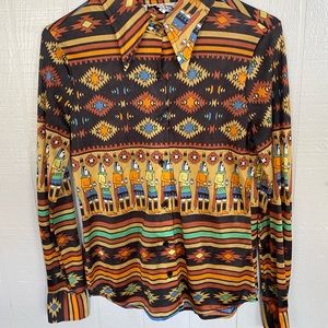 70s western .. Native American blouse